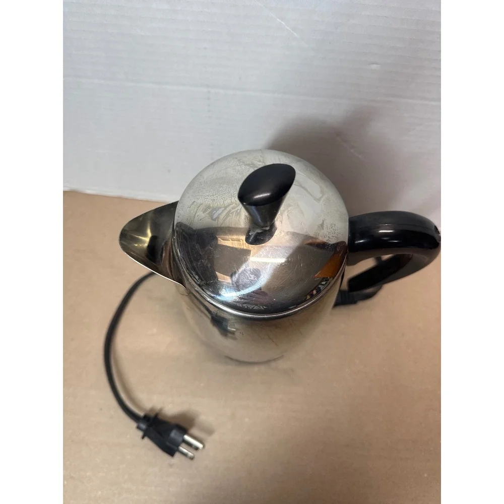Farberware Electric Coffee Percolator Stainless Steel Silver Black PK2000SS‎
